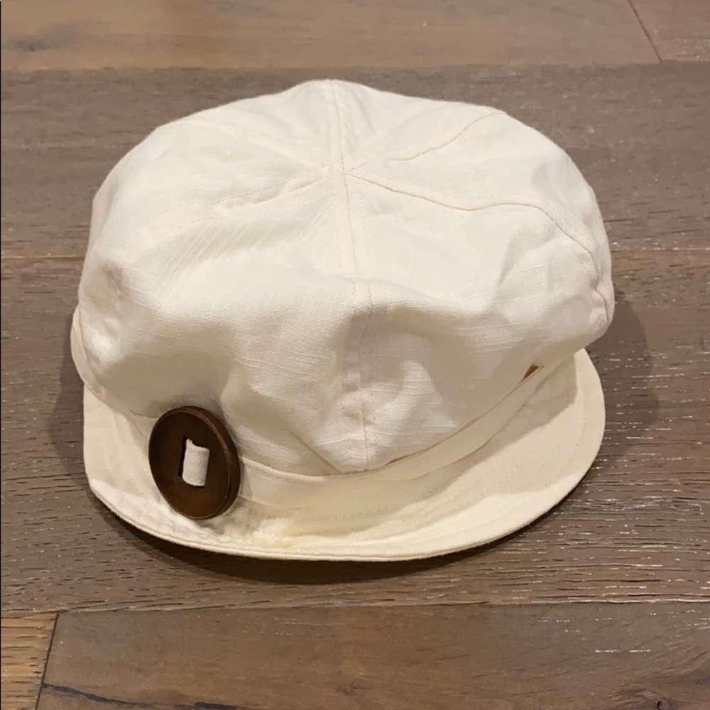 Arden B Off White Linen Hat
